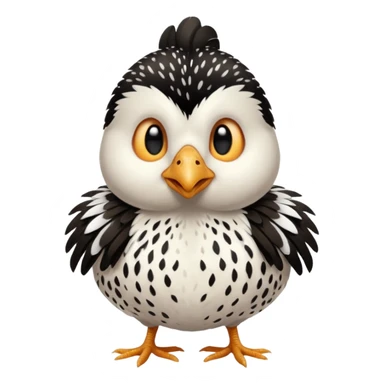 chicken with black and white bar feathers  sticker