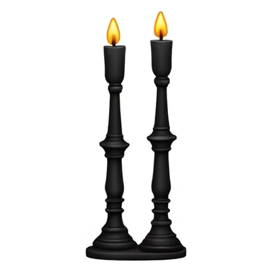 black gothic candlestick sticker