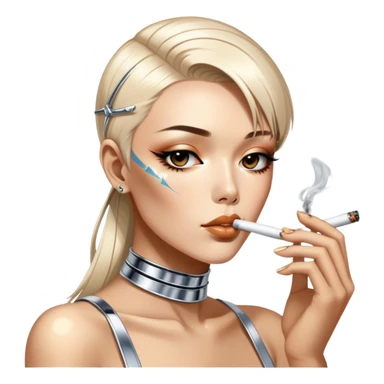 sorayama smoking sticker