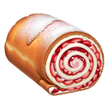 Strawberry Swiss roll sticker