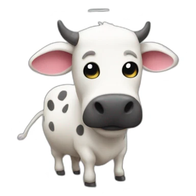 space cow in a refrigerator sticker