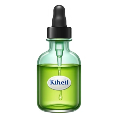 kiehl's serum bottle make liquid a light green sticker