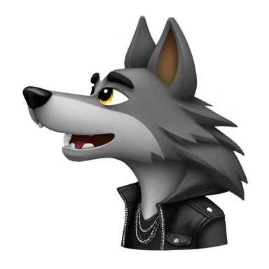 rocker wolf sticker
