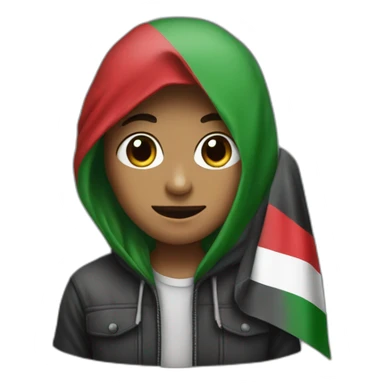 I can't wearing hoodie with palestinian flag sticker