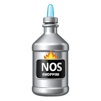 bombona de inyeccion de nitro con un cartelito que ponga NOS sticker