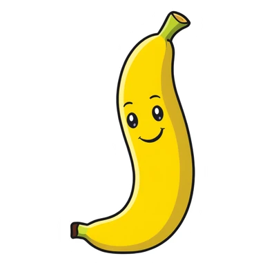happy cartoon banana sticker