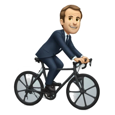 macron qui fait du vélo sticker