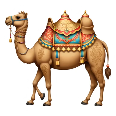 Vintage Arabian circus camel with filigree with four legs sticker