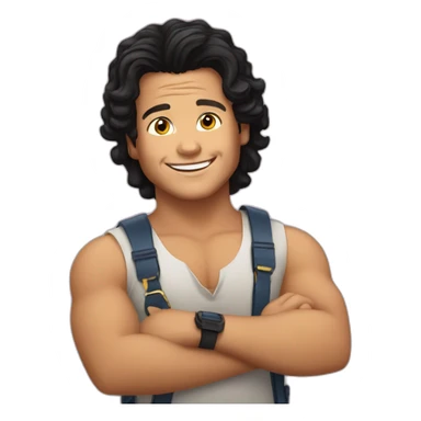 Carlos vives and young boy colombian short black hair sticker