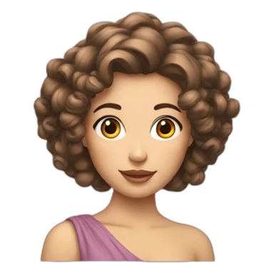 belle femme aux cheveux bouclés sticker