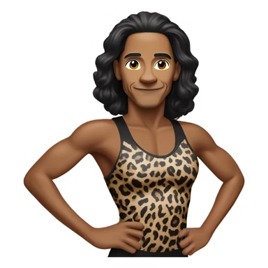 Obama Obama Obama Obama Obama but he’s dressed in a 80s spandex leopard print workout unitard Obama Obama Obama Obama Obama  sticker