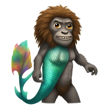 Mermaid sasquatch  sticker
