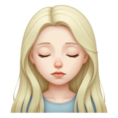 Sleepy girl sticker