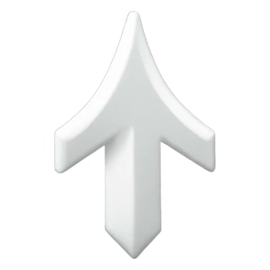 Arrow up white  sticker