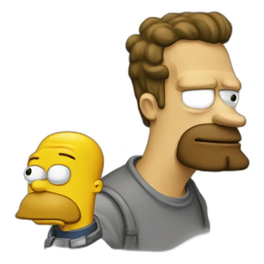 Homer qui etrangle bart sticker