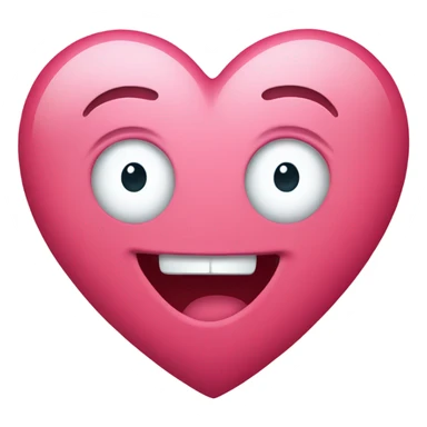 Smirking emoji on a heart sticker