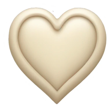 Ecru heart sticker