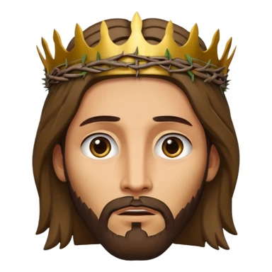 Jesus with a crown sticker