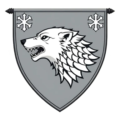 In game of thrones house stark banner wolf sticker
