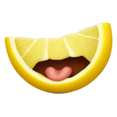 Mouth with lemon in mouth sticker
