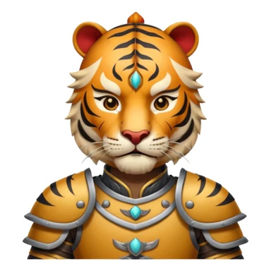 Ancient Chinese tiger warrior with traditional armor sticker