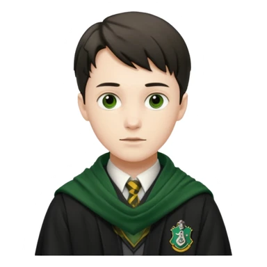 tom riddle, hogwarts uniform,  green scarf sticker