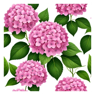 ultra realistic pink hydrangeas  sticker