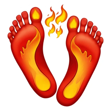 Burning feet sticker