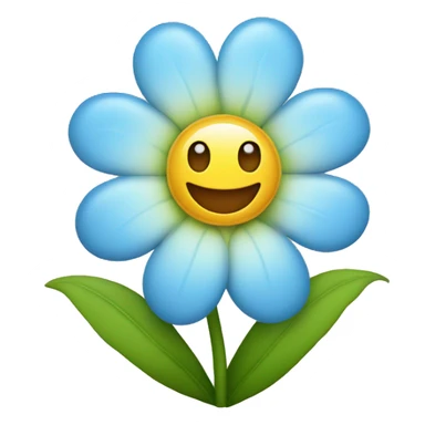 flower with smiling look sticker
