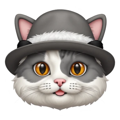 A cat with a hat and mustash  sticker