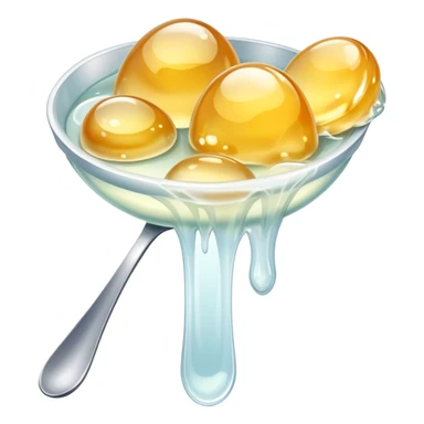 a spoonful of white, clear jelly sticker