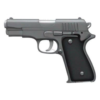 pistol with grey bow side view sticker