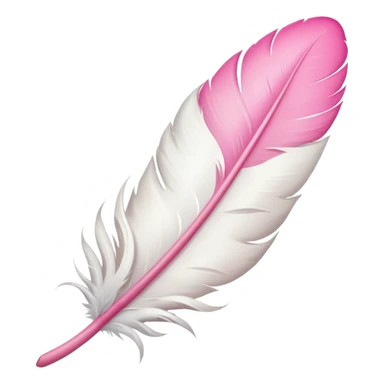 white feather with pink tips sticker