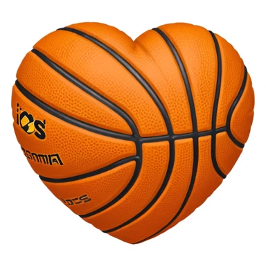 a heart like a basketball sticker