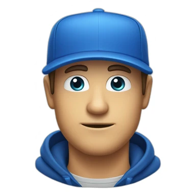 Mann mit Bart und blauer Cap und blauen Augen und hält ein bier sticker