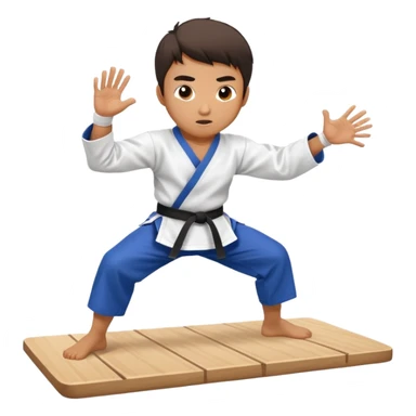 taekwondo guy break a bored sticker
