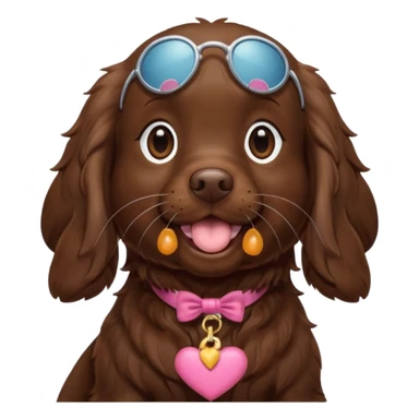 Boykin spaniel blowing kiss  sticker