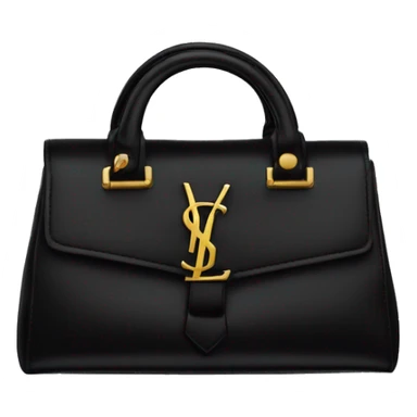 YSL handbag black gold sticker