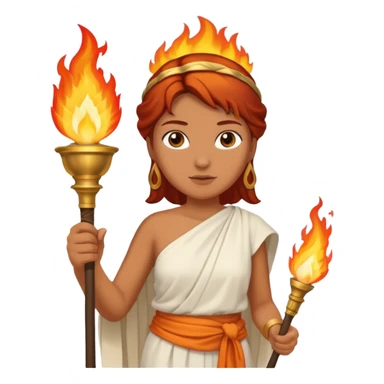 Ancient Torch Bearer woman sticker