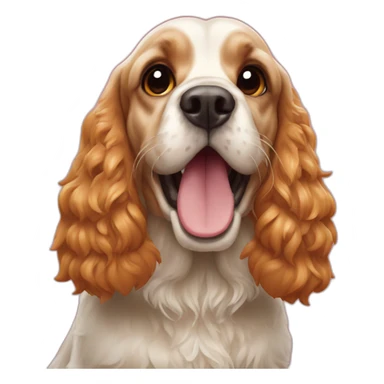 cocker spaniel with dinosaur costume sticker