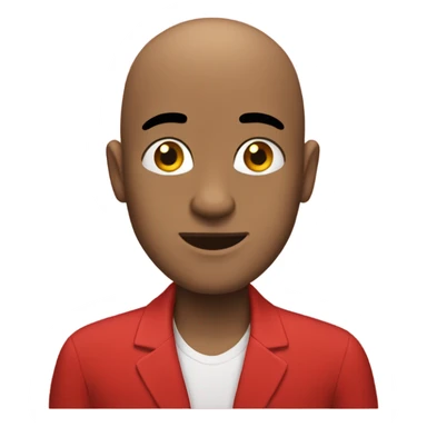 Bald guy in a red suit sticker