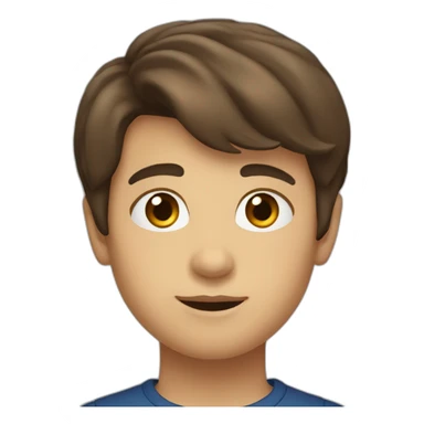 swedish boy named wilmer with brown hair and brown eyes sticker