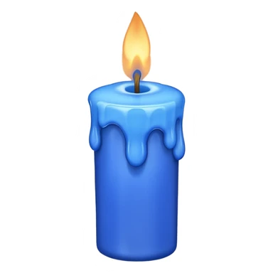 Dripping blue candle diagonal  sticker