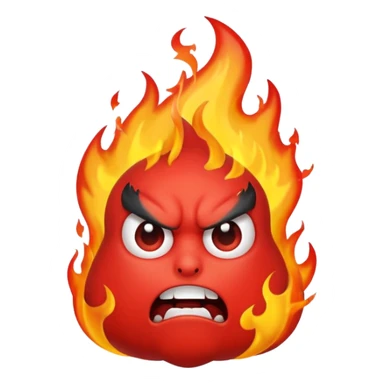Angry flame death  sticker