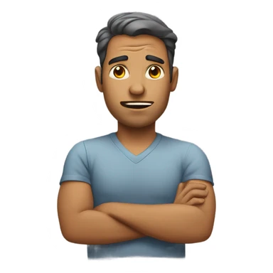 A man gives a problem sticker