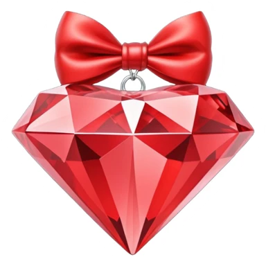  red bow shaped 56-carat diamond sticker