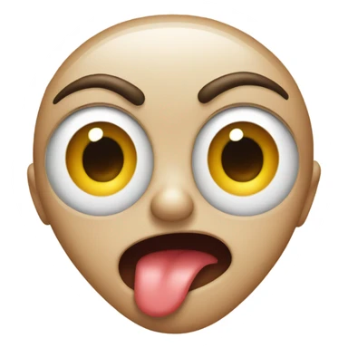 A shocked emoji ￼but with love eyes  sticker