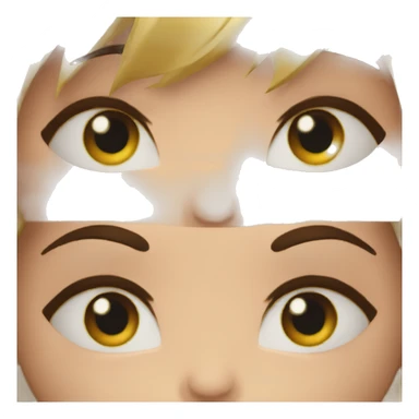 Cara recitando los ojos y bonita do sticker