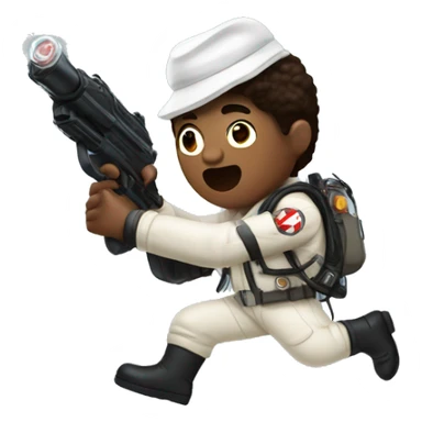 Ghostbuster shooting rocky balboa sticker