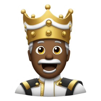 King Baldwin rasing his and slightly above his head in a sigma attitude  sticker